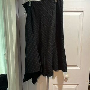 Lane Bryant black skirt with pinstripes.